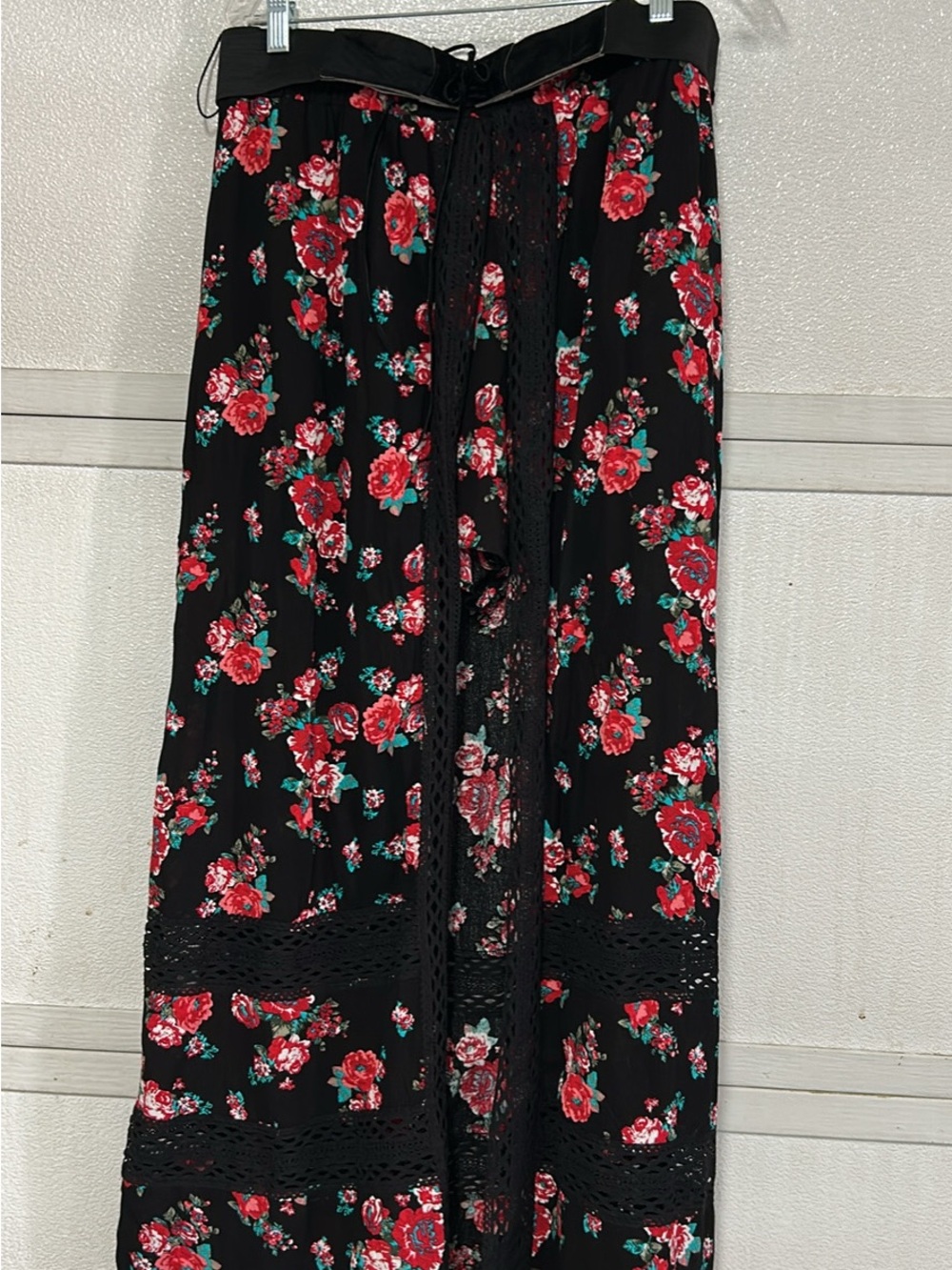 No Boundaries Floral Maxi Skirt with shorts and belt